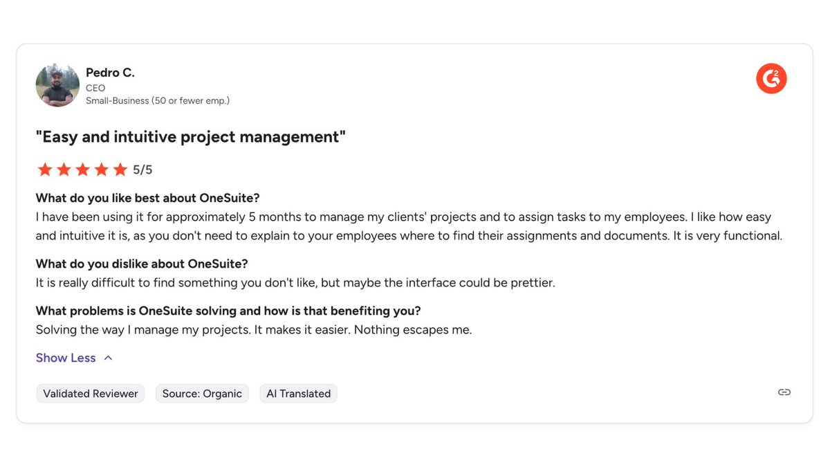 getOneSuite's tweet image. Every time someone shares their experience, it reminds us why we keep building.

Pedro, thank you for trusting OneSuite with your client projects. Hearing it helps you work smoothly means everything to us.

#onesuite #clientmanagement