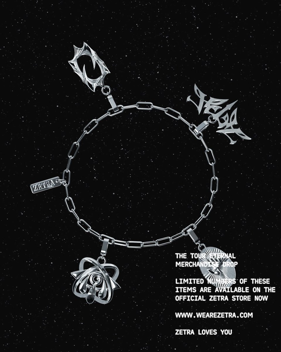 Limited numbers of The Tour Eternal merchandise available on the official zetra store now. Wearezetra.com
Zetra Loves You
