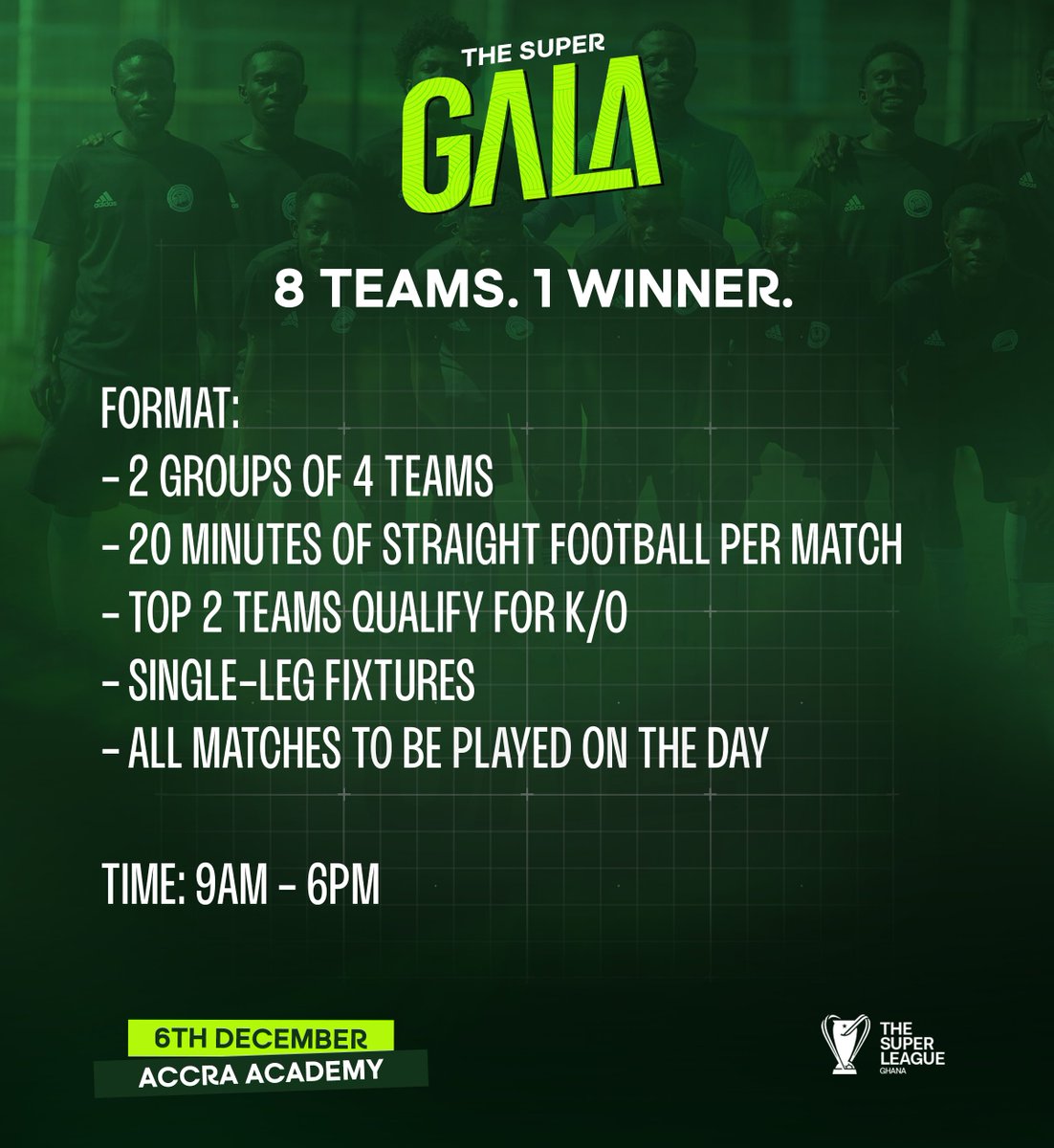 Who Rises? Who falls? 8 Teams 1 Champion. The Super Gala writes the story. 

#TSLG #Super Gala