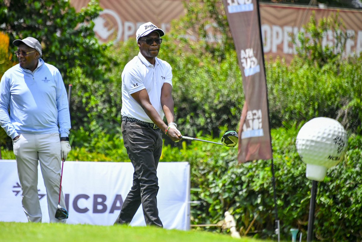 NCBAUganda's tweet image. A steady stance, a clean swing, and leadership in motion. Group Managing Director, John Gachora brought that signature NCBA composure to the course, reminding us that excellence isn’t just spoken, it’s demonstrated.  🏌🏾💥

#GoForIt | #NCBAGolfSeries2025