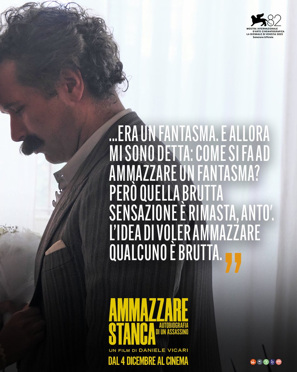 01Distribution's tweet image. Non è facile dare un senso al dolore quando cresci in un mondo che insegna la paura e il sospetto, e per Angela certe sensazioni non danno tregua.
Dal 4 dicembre al cinema #AmmazzareStanca - Autobiografia di un assassino, il nuovo film di Daniele Vicari presentato a #VENEZIA82.