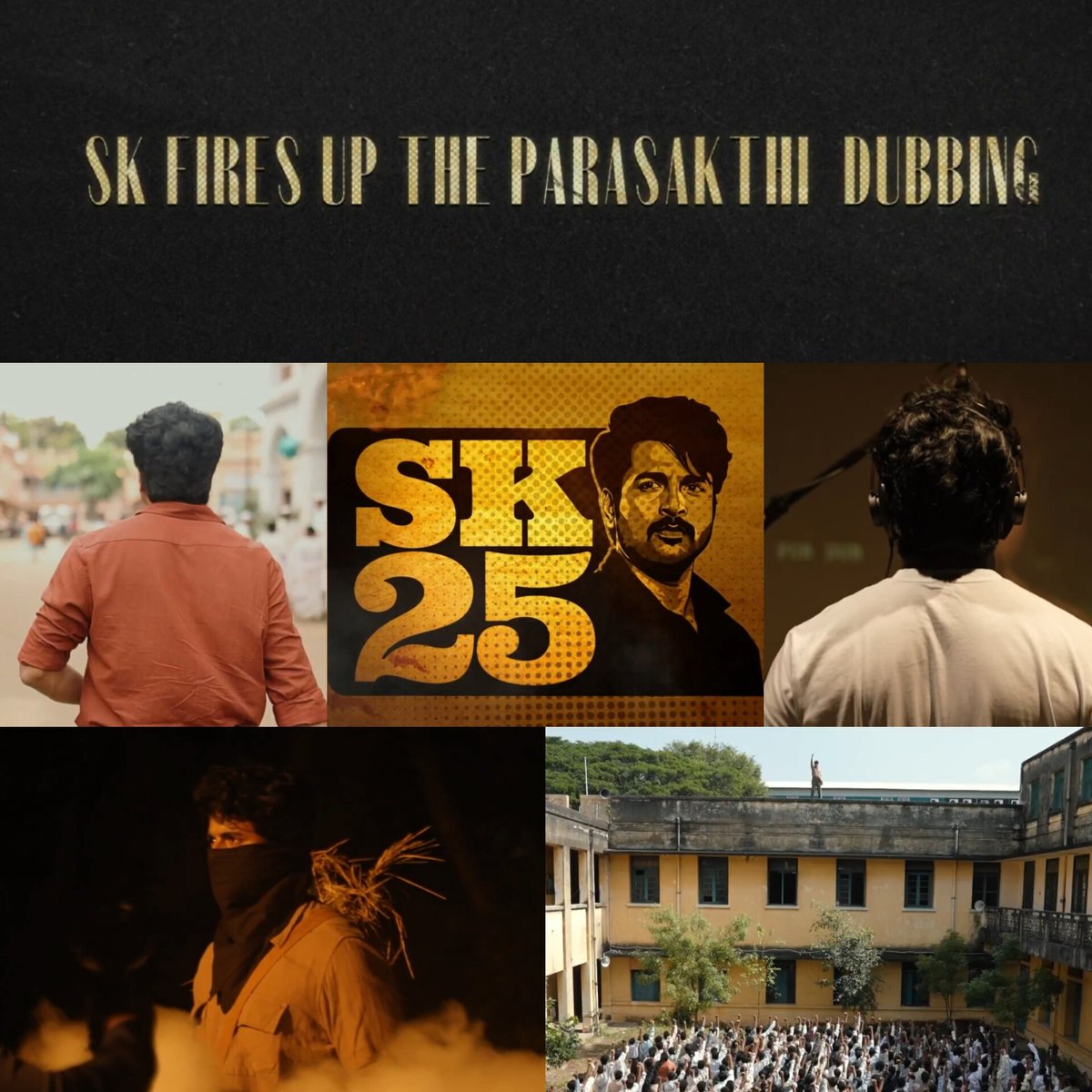 AllIndiaSKFC's tweet image. Our #SK annan fires up the #Parasakthi dubbing! ✊🔥