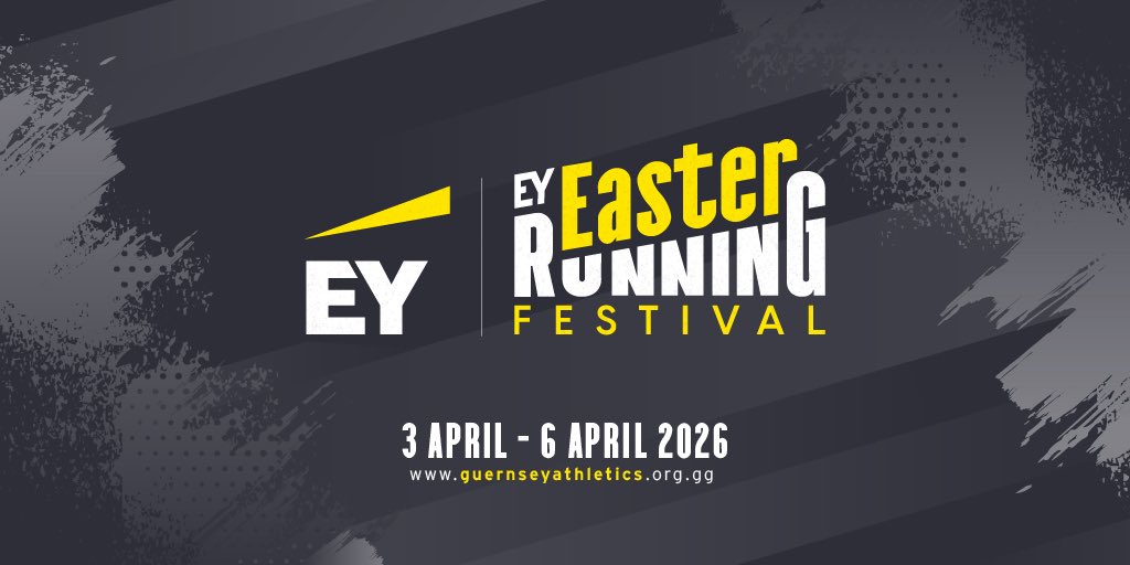 🏃We’re delighted to announce our continued sponsorship of the EY Easter Running Festival, with registration for the 2026 festival weekend now open. Early bird tickets are available until midnight on 31 December, so sign up now! guernseyathletics.org.gg/ey-easter-runn…