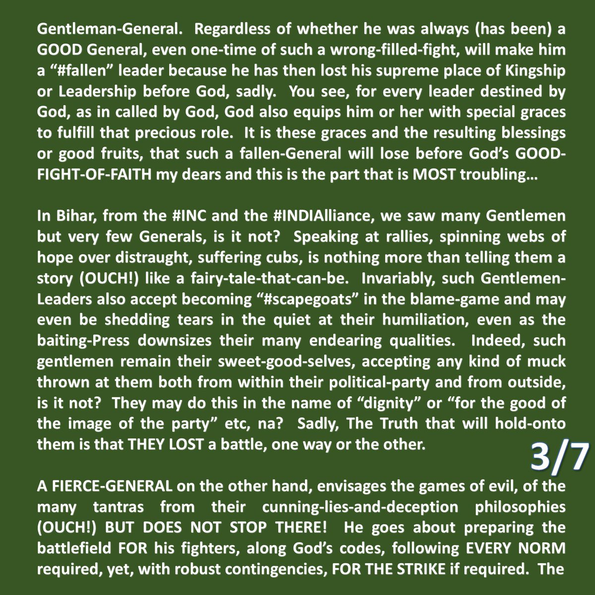 PariWriting's tweet image. From my #facebook #page.. some #screenshots on the #GentlemenGenerals.. Everything begins with a thorough n #correct #reconciliation.. n yes #repair n #rebuilding is #possible once we #work on it holding God&apos;s #Hand.. We have #GentlemenGenerals all over our #world, ALL #blessings