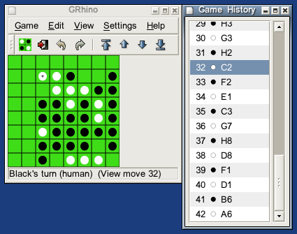 ArchiveOS's tweet image. GRhino – an Othello game with strong AI. GRhino or Rhino its former name, is an Othello/Reversi game on Linux and other UNIX-like systems as long as GNOME 2 libraries are installed. archivegame.org/grhino/ #game #board #linux #unix #bsd #osx