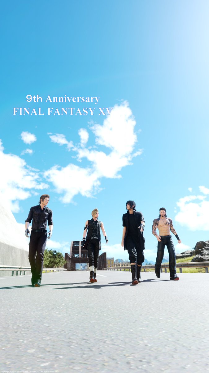 FF15発売9周年おめでとうございます🎂🎉
４人との旅はこれからも続いていきます。
いやーめでたい！めでたい！大好きだぞみんなー！！ 

#HBDFF15