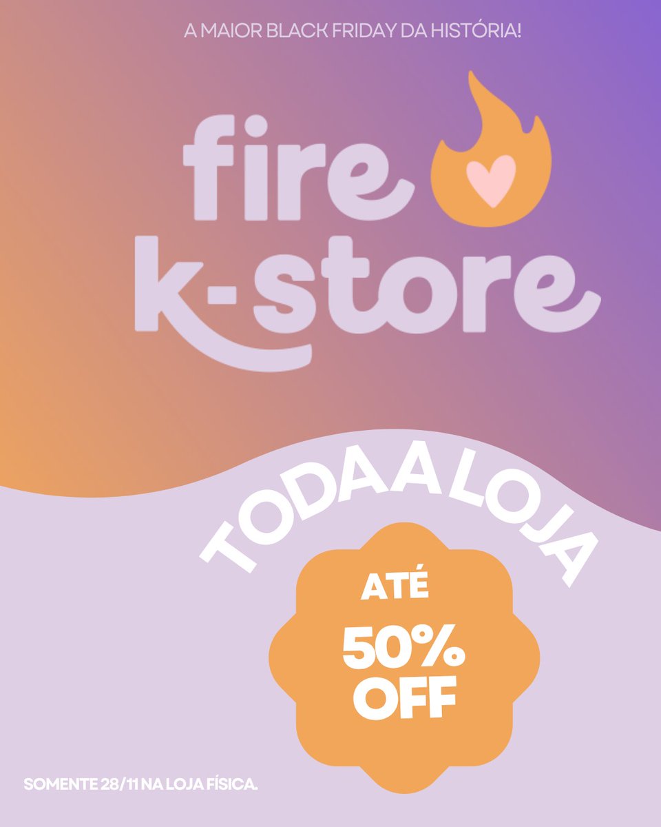 FireKStore's tweet image. Nossa Black Friday já começou! Toda a loja física com até 50% OFF! Não deixem de aproveitar e venham nos visitar! Rua da Conceição, 188, loja 107 - Niterói Shopping. 💜🔥
