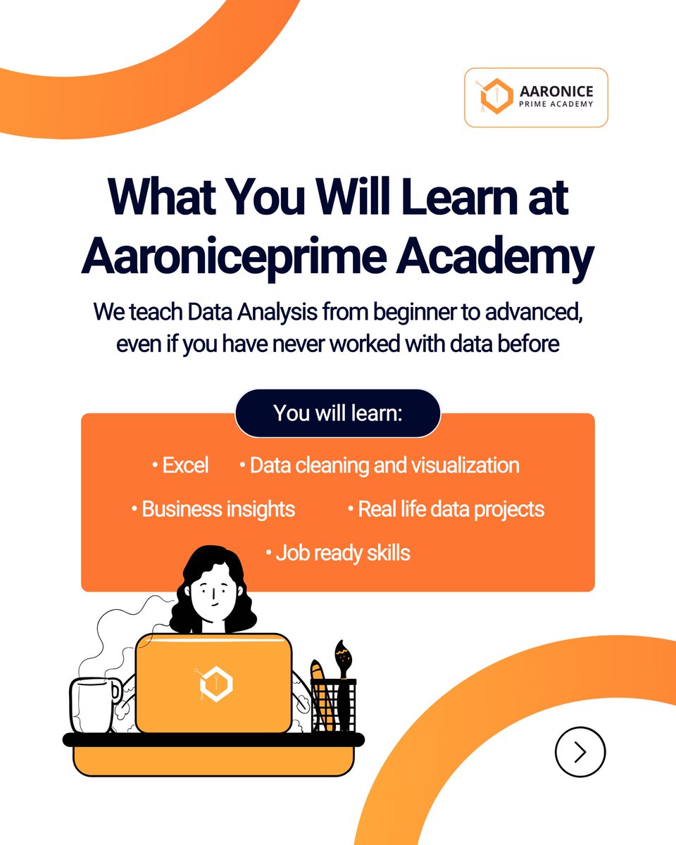 AaronicePGCLtd's tweet image. Data Analysis is in high demand — and YOU can learn it.
Understand trends. Solve problems. Make smarter decisions.
Your tech journey starts now. 📈
#DigitalSkills #DataAnalysis