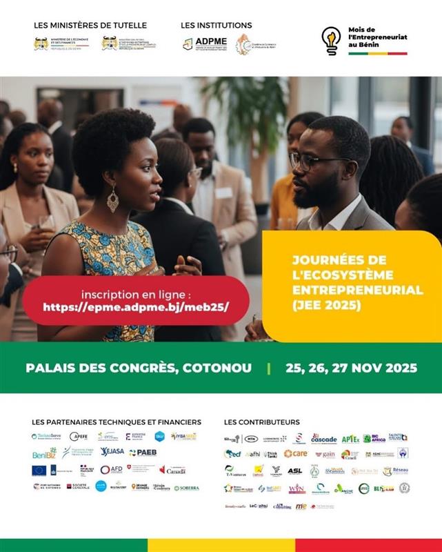 CanadainBenin's tweet image. 🎉 Kudos to #IFEV &amp;amp; #3M projects, funded by 🇨🇦, for contributing to #Benin’s Entrepreneurial Ecosystem Days!
Projects organized talks on SME financing &amp;amp; youth integration into green/non-traditional jobs.
👏 Bravo #ADPME for leading a successful Entrepreneurship Month!
#MEB