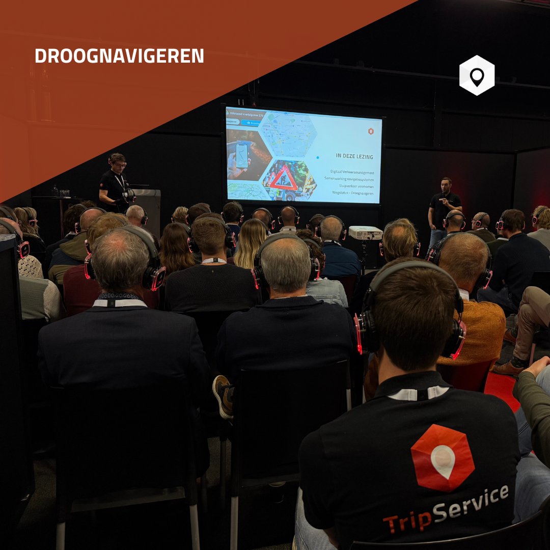 Gisteren op de #NationaleVerkeersExpo: veel gesprekken én interesse in onze lezing over ‘Droognavigeren’. Simuleer vooraf hoe navigatie reageert op afsluitingen. Nieuwsgierig naar de mogelijkheden? Neem contact op!  #mobiliteit #verkeer #tripservice