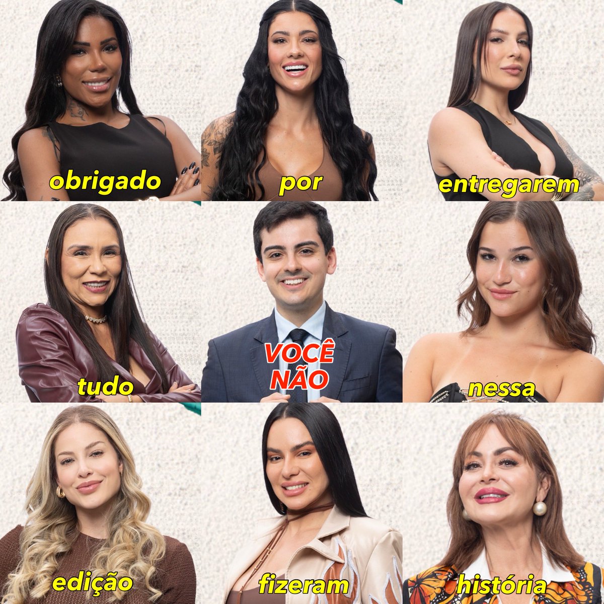 gratidão elenco feminino 

a final a gente finge que não existiu