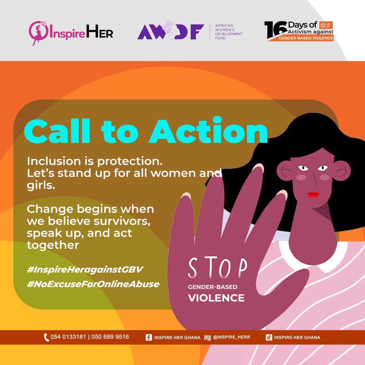 Inspire_herr's tweet photo. People with disabilities face higher risk of GBV.
And a culture of silence keeps survivors unheard.
We must break the silence and protect the vulnerable.
#16DaysOfActivism #EndGBV #InspireHerGhana #AWDF https://t.co/3qIeUP1bJn