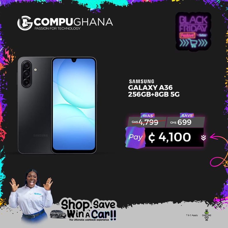 The latest Samsung Galaxy devices at CompuGhana's Black Friday sale can be yours. Discounts up to GHS 4,000 on Galaxy Z Fold6 and more. #CompuGhanablackfriday