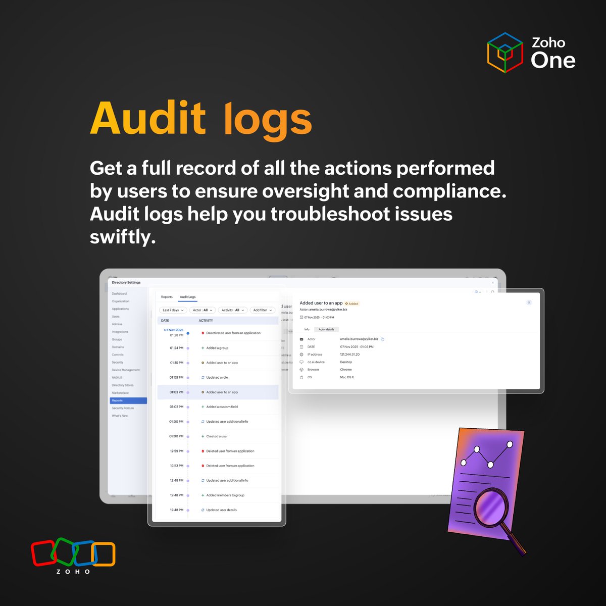 ZohoOne's tweet image. The new era of 🛡️ security is here.

Our customizable options let you set up security parameters for your business based on your company&apos;s policies.

Learn more - zoho.to/Secure

#Security #Admin #BusinessData #ZohoOne #ZO25