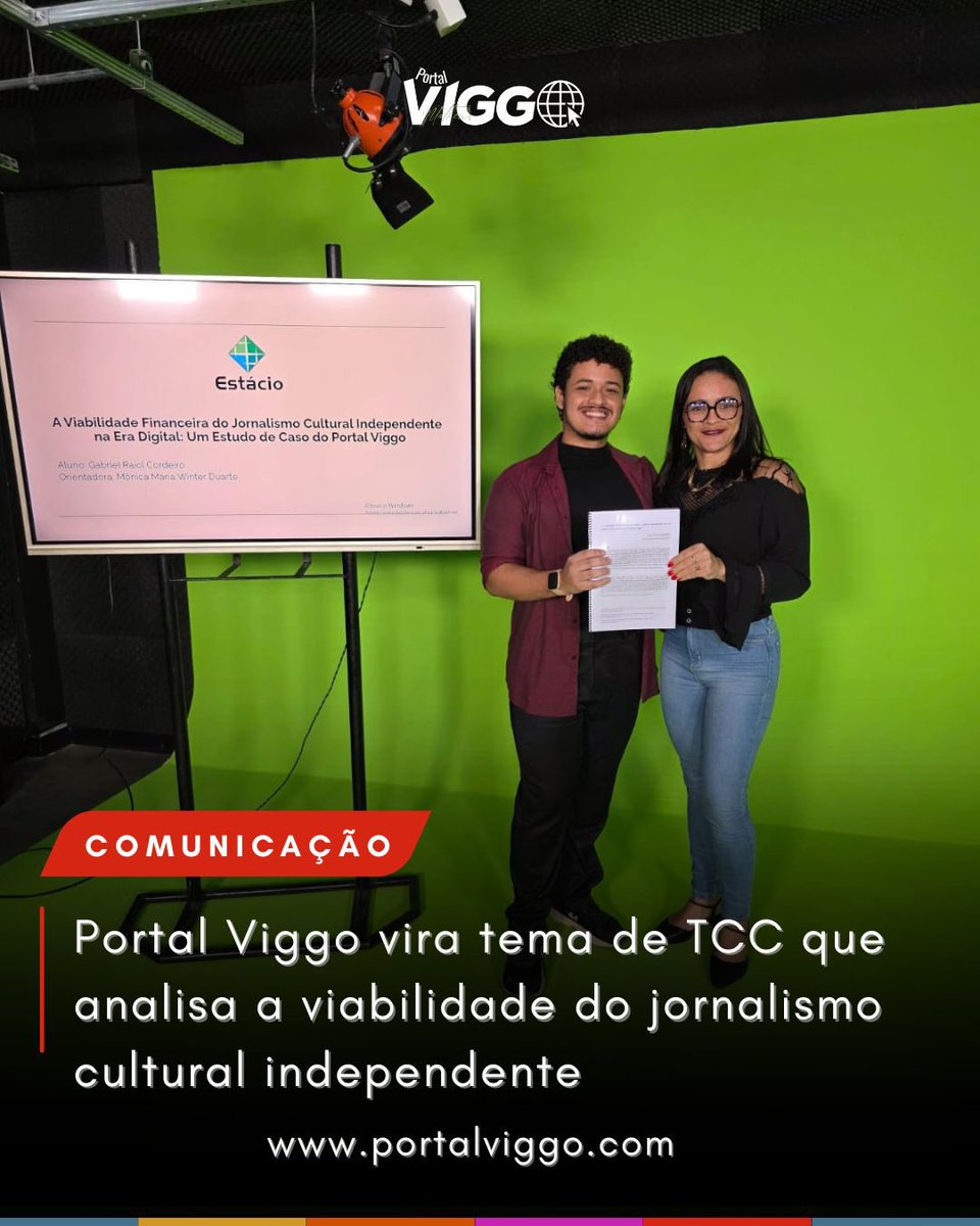matheusviggo's tweet image. O estudante Gabriel Raiol, do curso de Jornalismo da Estácio Belém, apresentou seu TCC analisando a viabilidade do jornalismo cultural independente na era digital, tendo o Portal Viggo como estudo de caso.

🌐 Leia mais em PortalViggo.com