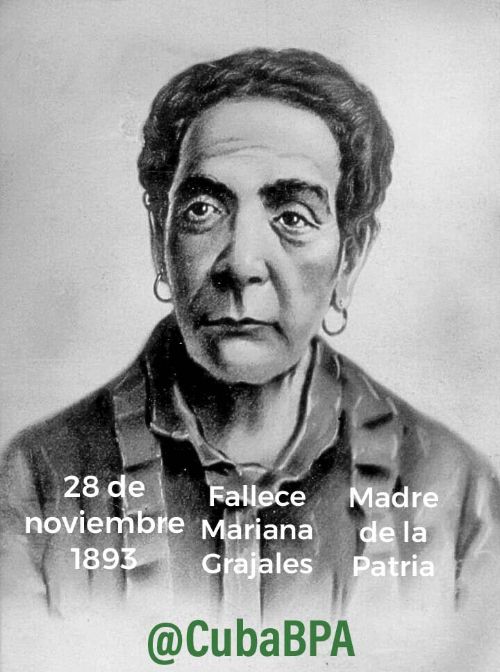 Paradigma de fortaleza, símbolo de valentía y amor a la Patria; el ejemplo de Mariana Grajales ha devenido símbolo de la mujer cubana. Su impronta es faro para todas las mujeres de Cuba. 
#CubaViveEnSuHistoria