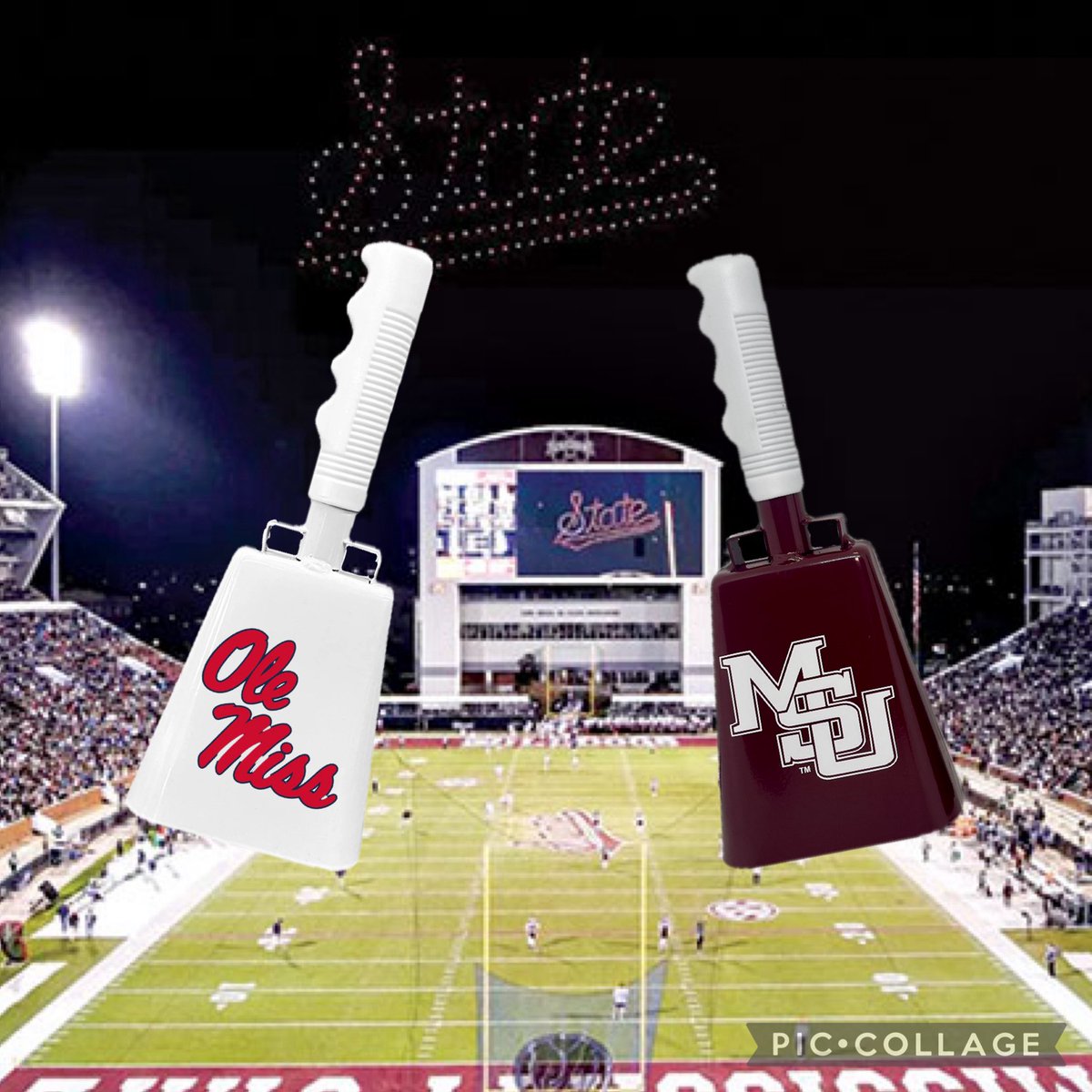thebellsmith's tweet photo. You know what day it is!!  #HailState #BeatUM #Cowbells #Bellsmith https://t.co/5ncUXpMEwa