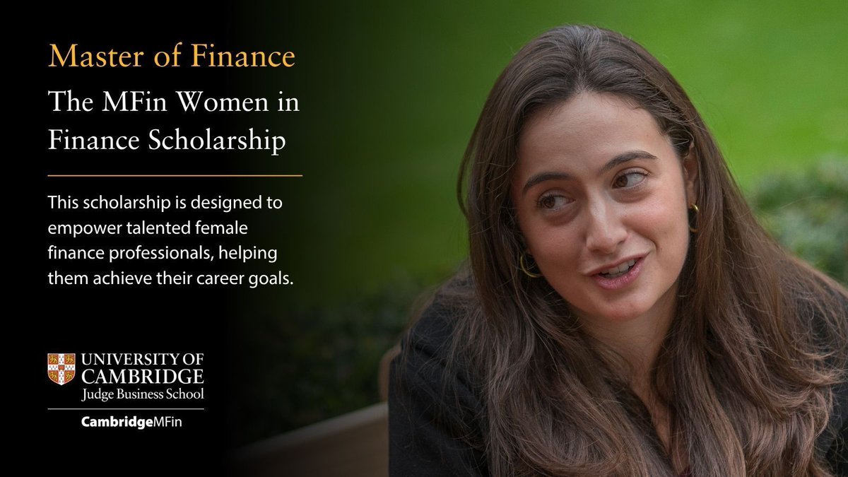 Are you a woman in finance aspiring to join the Cambridge Master of Finance? Our Women in Finance Scholarship supports talented professionals in advancing their careers. Learn more and apply today: buff.ly/QrzZ9Nm