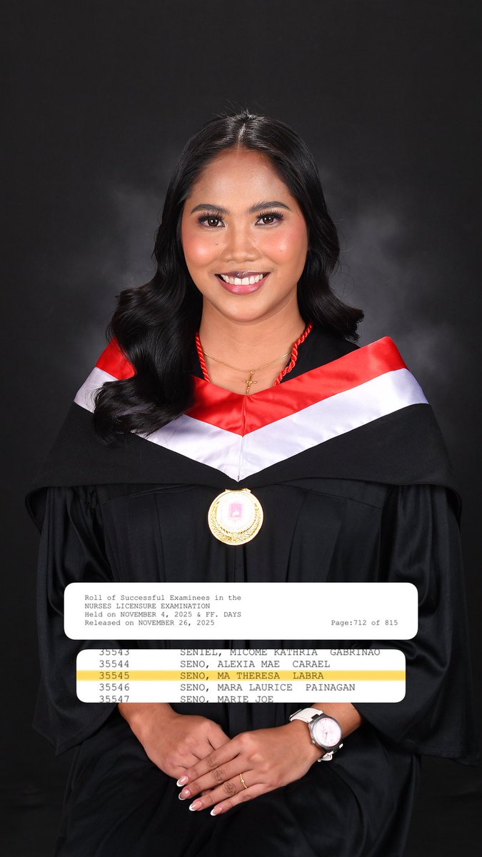 DLGE_2001's tweet photo. Yes, I’m back with a degree and a license to care.

To Oh! Caraga band, Darren Espanto, and Ally– Thank you for being part of my nursing Journey.

To God be the highest Glory!

#Darren @Espanto2001 
#OC  @ohcaraga 
#PhRN https://t.co/Zcss5F0ROX