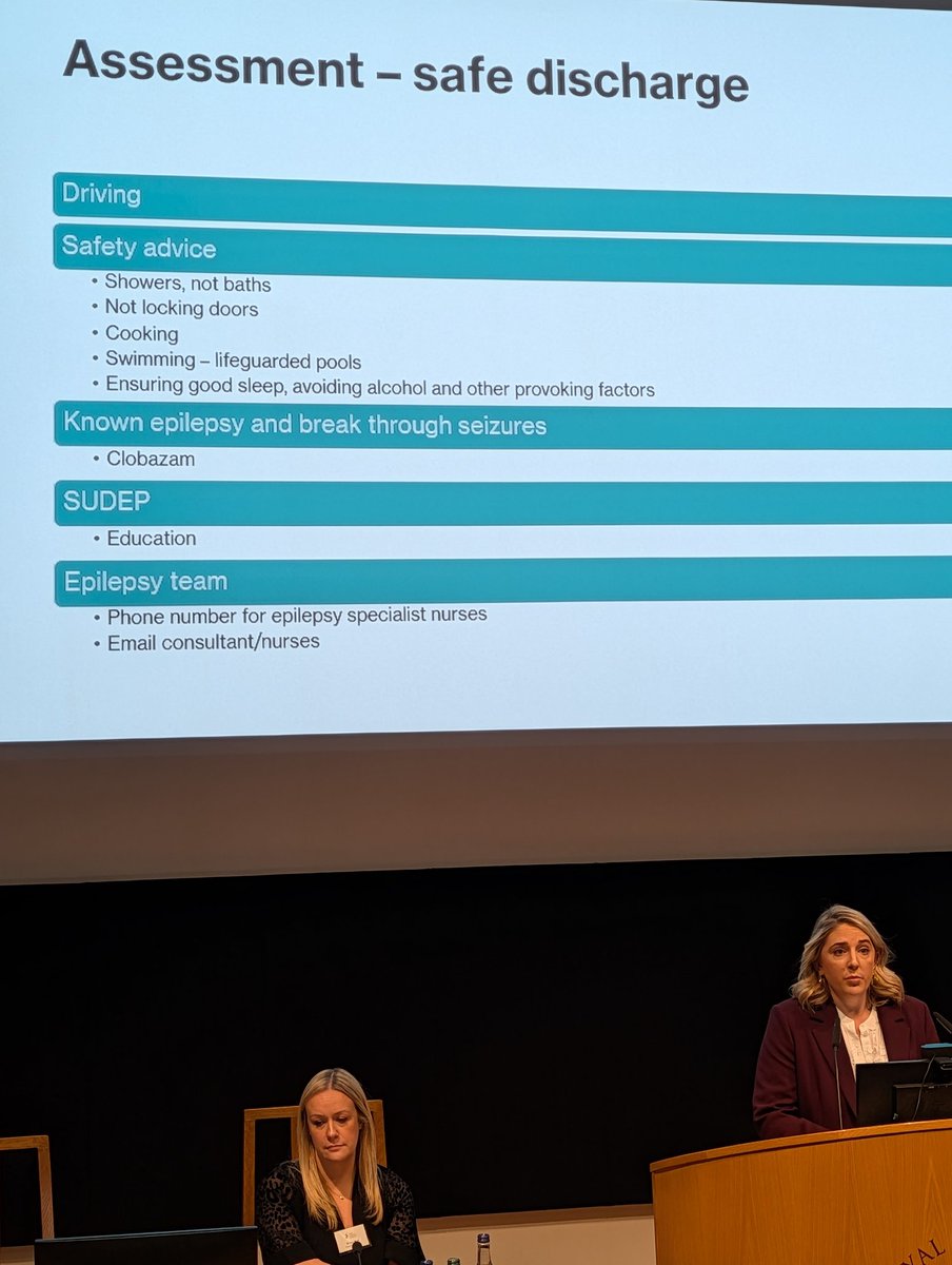 Tips from Kathryn Knight at #rcpeStAs25 for safety advice when sending patients home from the AMU following a fit, including:

- must not drive!
- showers, not baths
- avoid locking doors
- cooking: use the back hobs!
- no lone swimming 
- avoid provoking factors