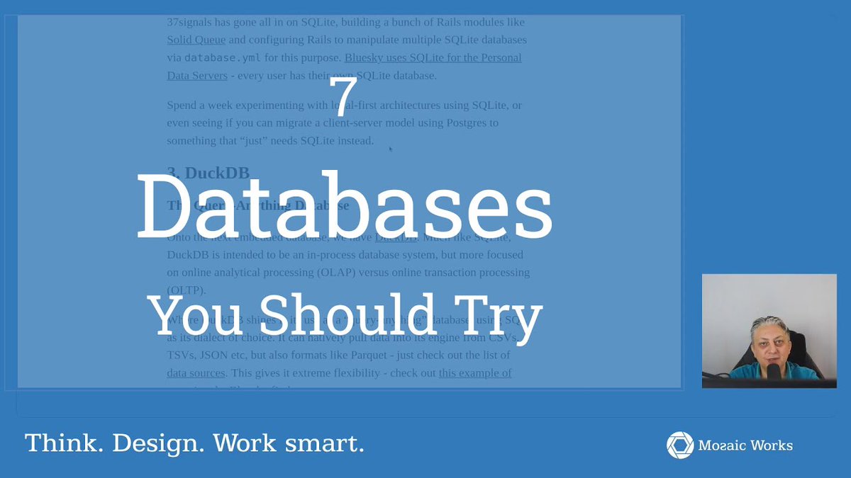 alexboly's tweet image. Blast from the past:7 Databases to Try #Blog #Video #Video mozaicworks.com/blog/7-databas…