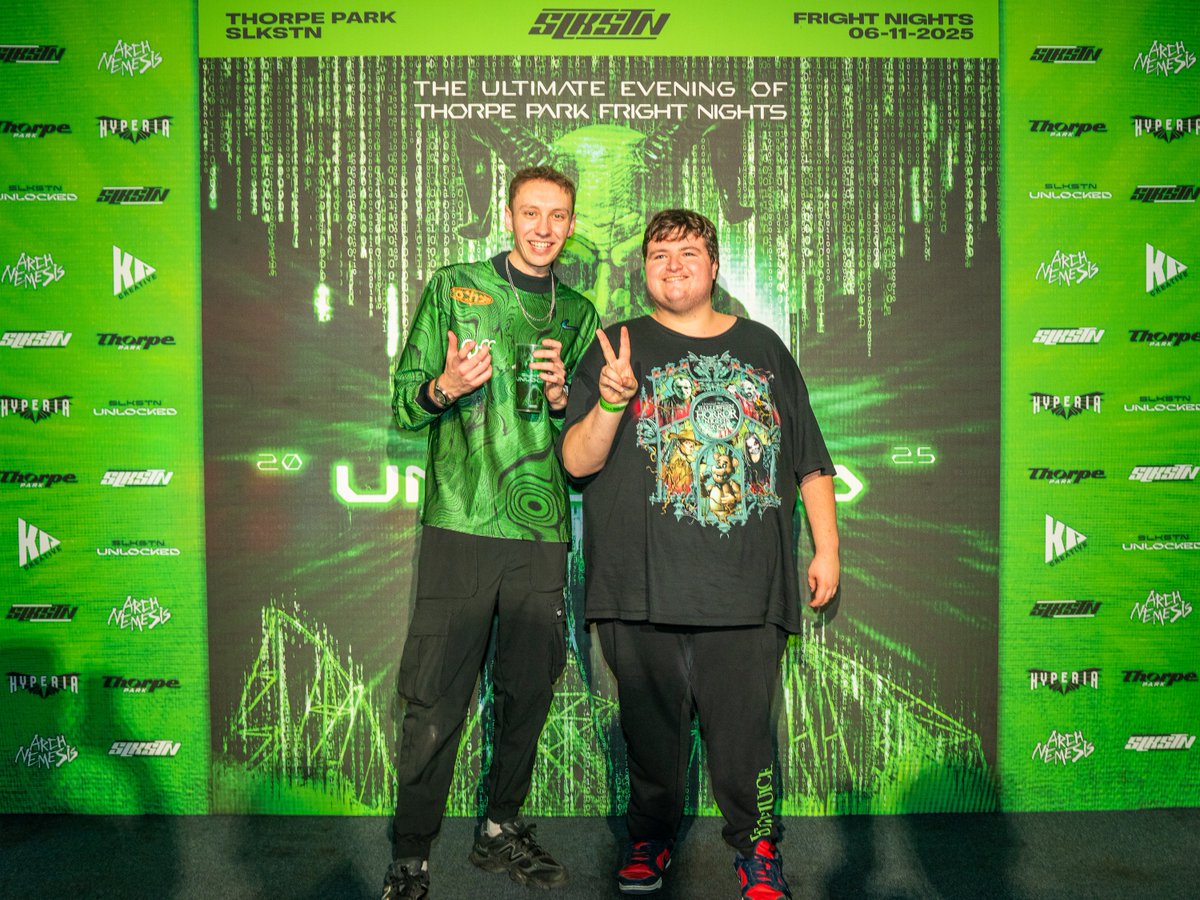 zachariahassler's tweet image. SLKSTN UNLOCKED 2025 the best night of the year. Photos by @mrleosmythe @cal1zy @jacobswetmore #themeparks #rollercoasters #slkstn #thorpepark