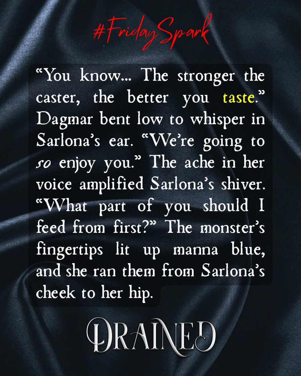 KerryWBernard's tweet image. Too many tastes to choose from in the Seeds &amp;amp; Shadows series, so I went with the very first one.

My monsters feed through their fingertips on the magical energy that powers casters’ spells. Sarlona was born with so much they decided to keep her.
 
#FridaySpark #DarkFantasy
