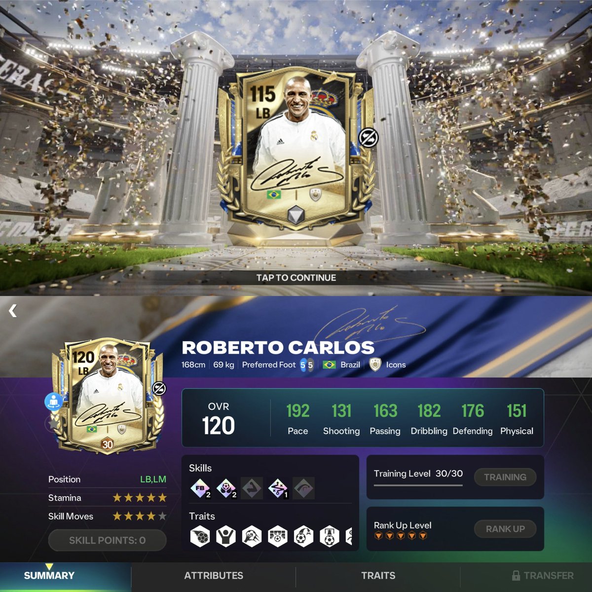 happy_soni84's tweet image. Glorious Eras 115 Roberto Carlos Signature Edition Card&apos;s Full Maxed Stats 🥵🔥 

5/5 week Foot 💀
Phenomenal Stats With Lm Secondary Position 

#eafc #fc26 #fifamobile #fcmobile #football
