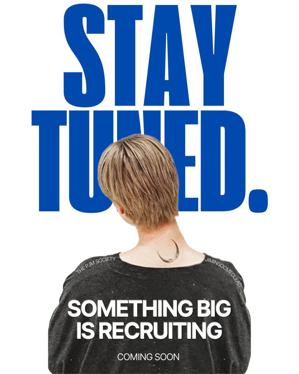 PJMStreamingTH's tweet image. STAY TUNED. 

GET READY TO BRING MORE PEOPLE INTO JIMIN&apos;S WORLD 🌎

Follow @jiminsocmedlead for updates.