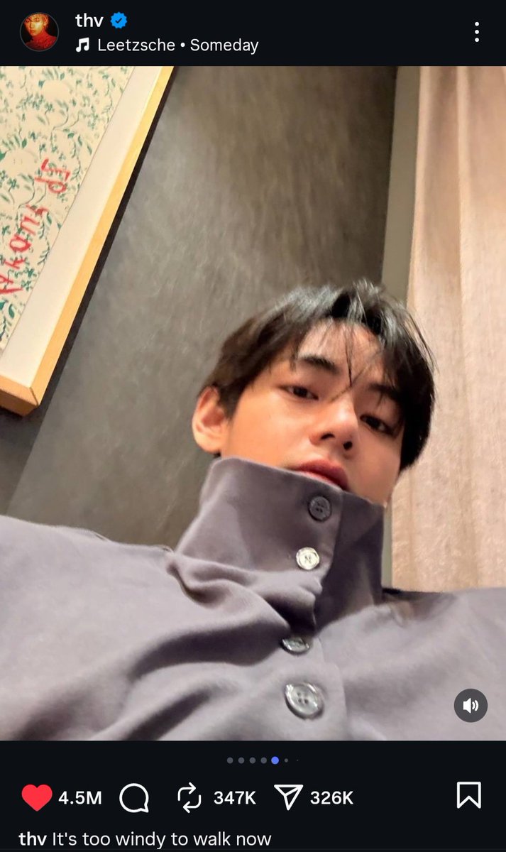 Namu_kn_bts_7's tweet image. #V #thv #BTS #ARMY
Kim taehung&apos;s IG post 
Caption: it is too windy to walk now.