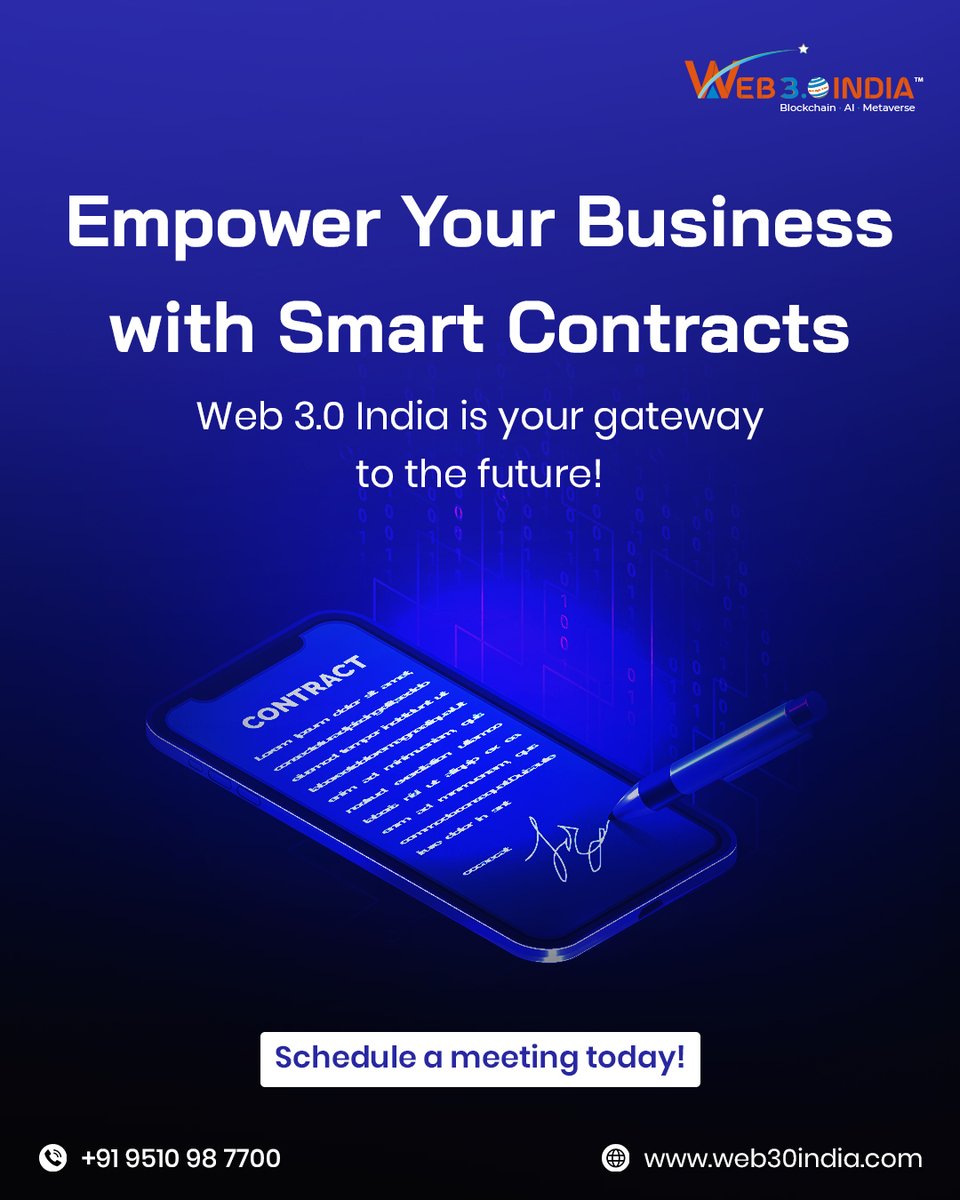 web30_india's tweet image. Empower Your Business with Smart Contracts
At Web 3.0 India, we turn blockchain innovation into real-world business impact.

Future-ready solutions, secure transactions, and scalable growth, all in one place. #Blockchain

web30india.com
calendly.com/w3i/30min