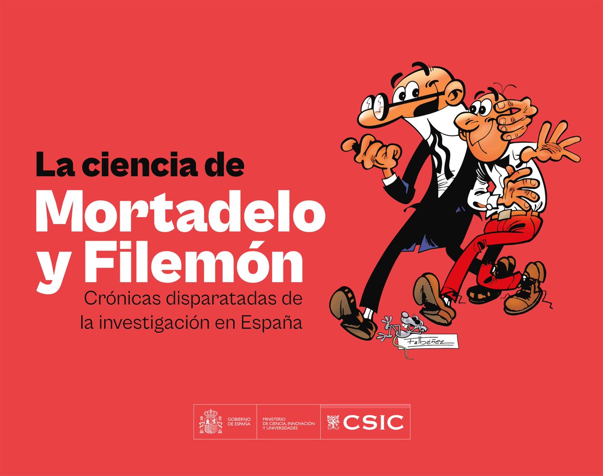 CSICdivulga's tweet image. 🔴El @CSIC rinde homenaje a Francisco Ibáñez con la exposición ‘La ciencia de Mortadelo y Filemón’. Se ha inaugurado hoy en el Museo Casa de la Ciencia de Sevilla del CSIC, donde se podrá visitar hasta el 15 de febrero de 2026 csic.es/es/actualidad-…