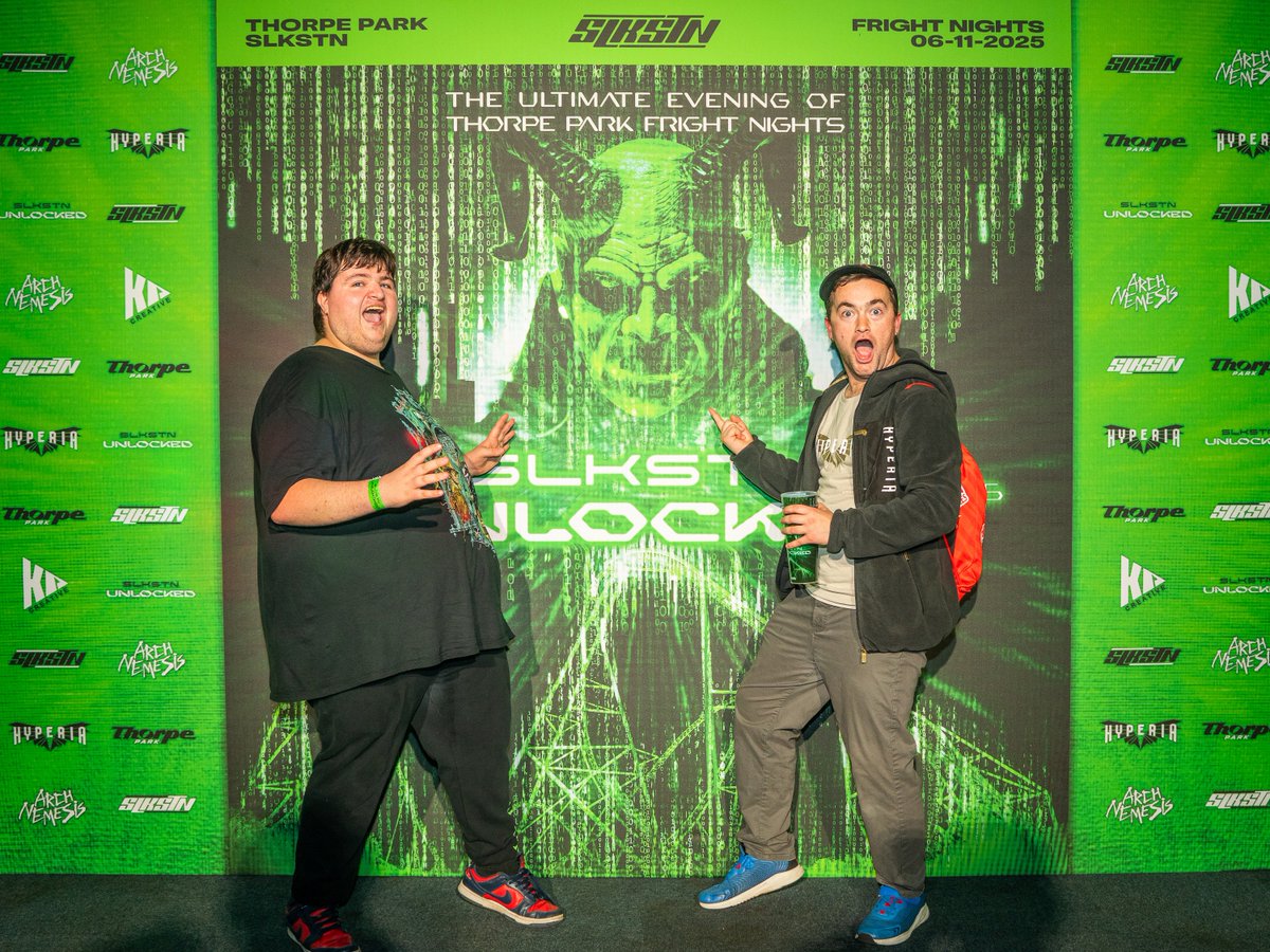 zachariahassler's tweet image. SLKSTN UNLOCKED 2025 the best night of the year. Photos by @mrleosmythe @cal1zy @jacobswetmore #themeparks #rollercoasters #slkstn #thorpepark