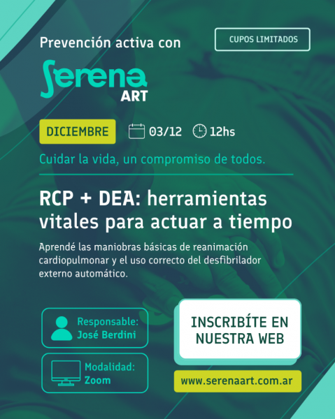 𝗦𝗲𝗿𝗲𝗻𝗮 𝗔𝗥𝗧 𝗽𝗿𝗲𝘀𝗲𝗻𝘁𝗮 𝘀𝘂 𝗰𝗶𝗰𝗹𝗼 𝗱𝗲 𝗰𝗮𝗽𝗮𝗰𝗶𝘁𝗮𝗰𝗶𝗼𝗻𝗲𝘀

Las inscripciones estarán disponibles en serenaart.com.ar

Más info en pool-economico.com.ar/novedades/7205…!