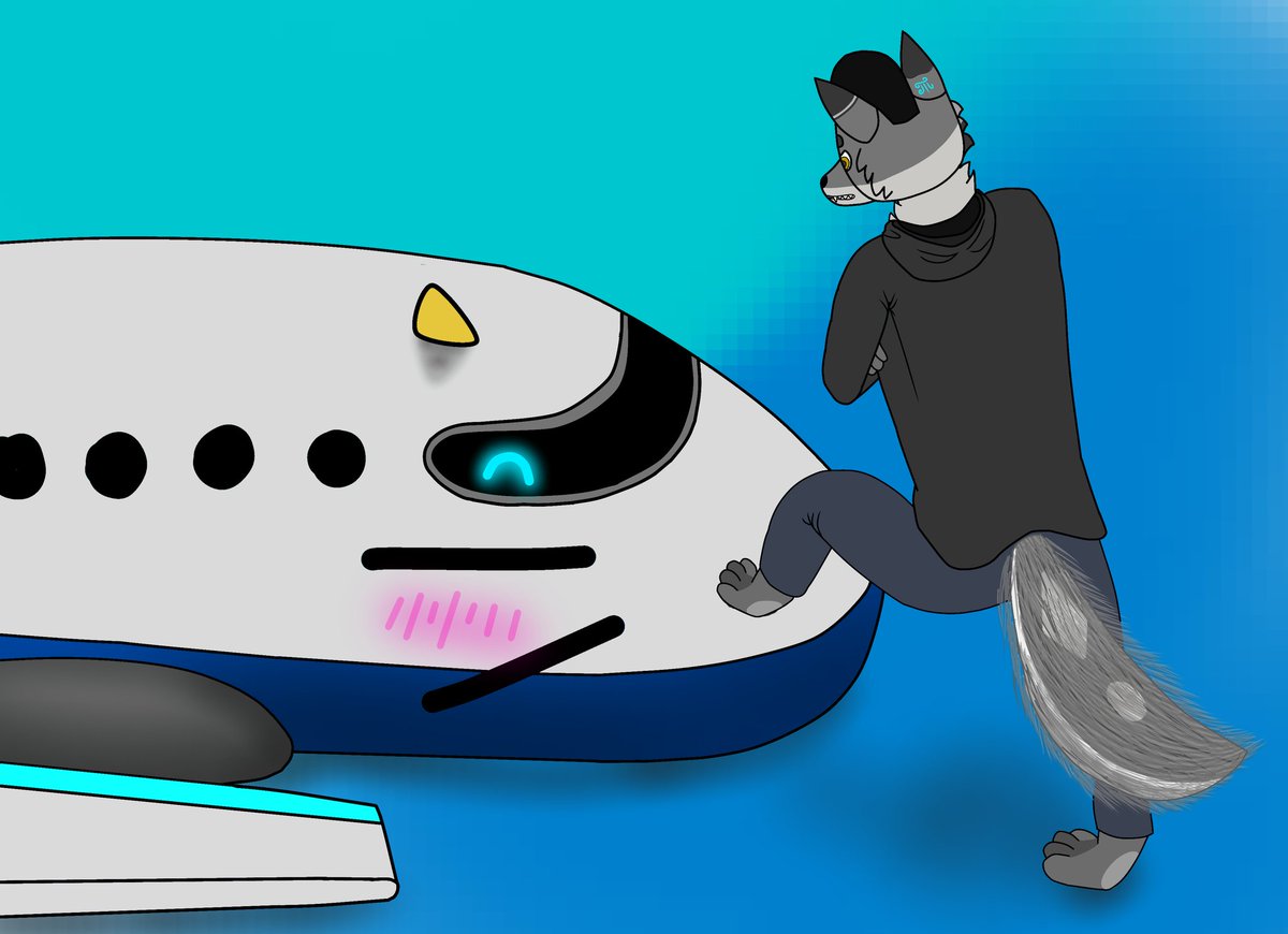 The plane loves paws