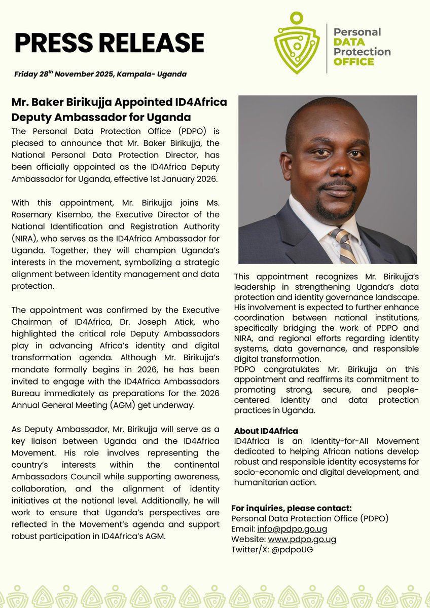 Personal Data Protection Office, Uganda tweet media