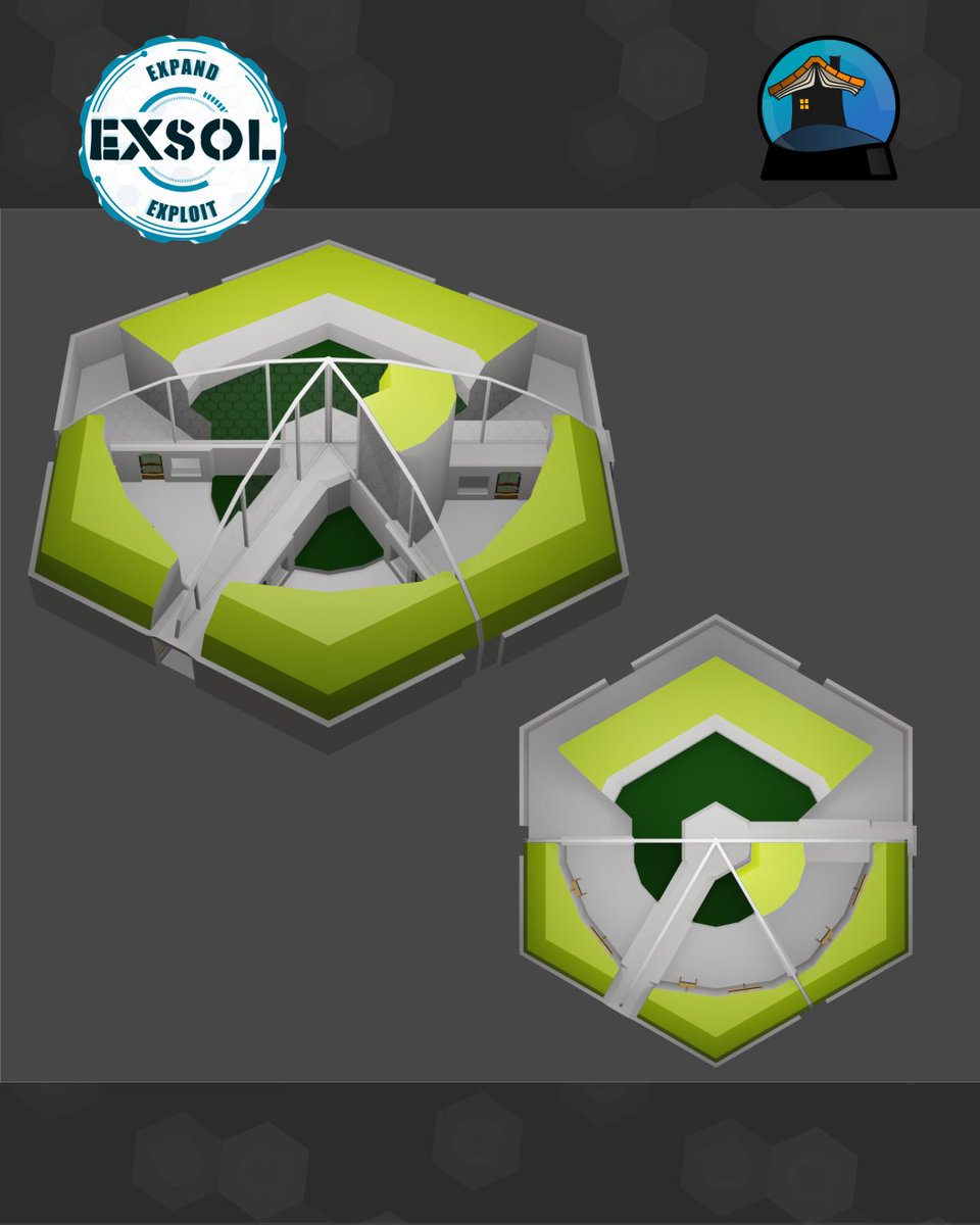 story_dwelling's tweet image. I am currently experimenting with building shapes and the pie segments of the living domes. Would you want to live in such an environment?

#gamedev #madewithunity #scifi #project_exsol