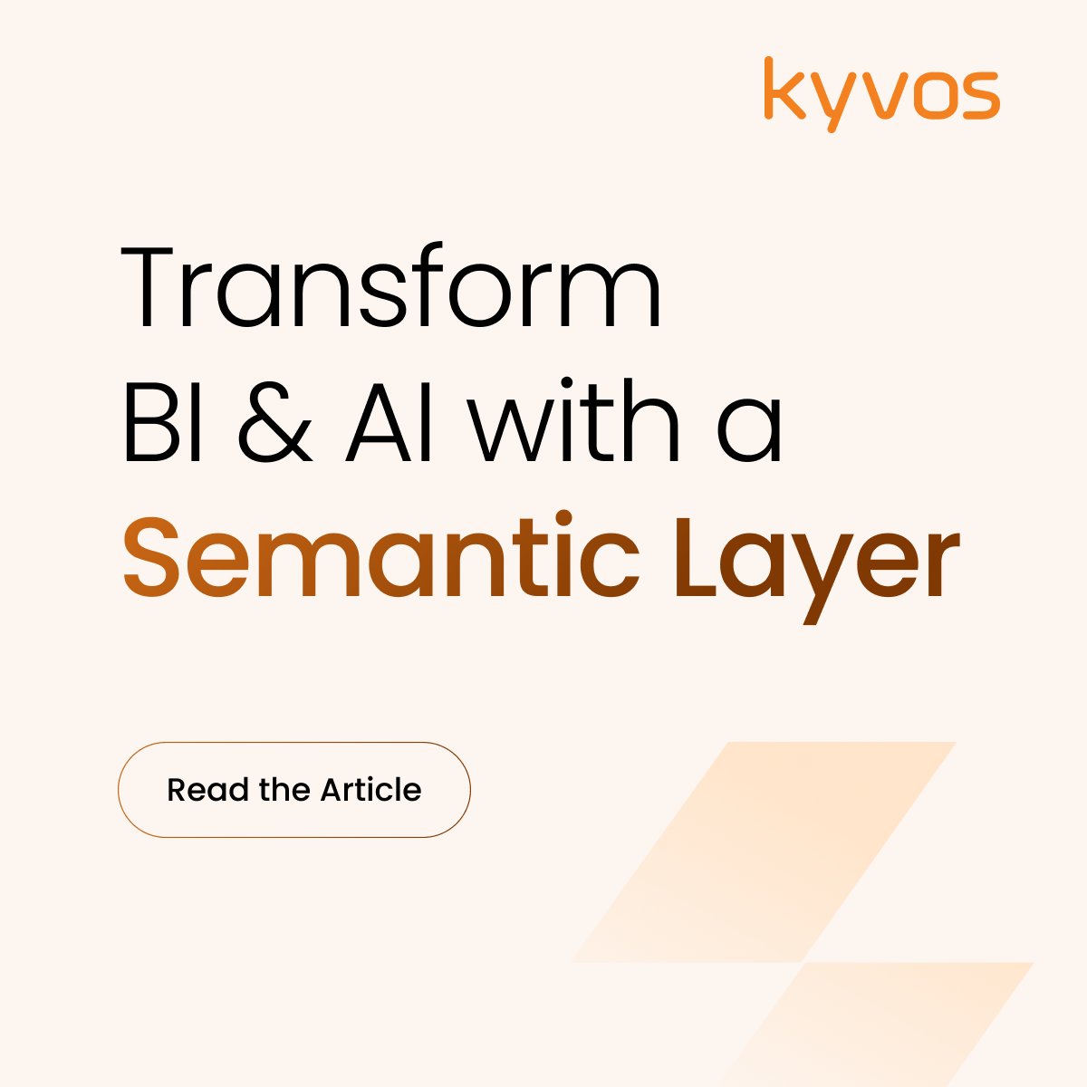 KyvosInsights's tweet image. Most organizations have the tools, talent and ambition for #AI + #BI, but not the data foundation to make them work.
 
A #semanticlayer changes that. To learn how, read the article by Pratik Jain, #Kyvos, originally published on #ETEdgeInsights: bit.ly/3XV4uva