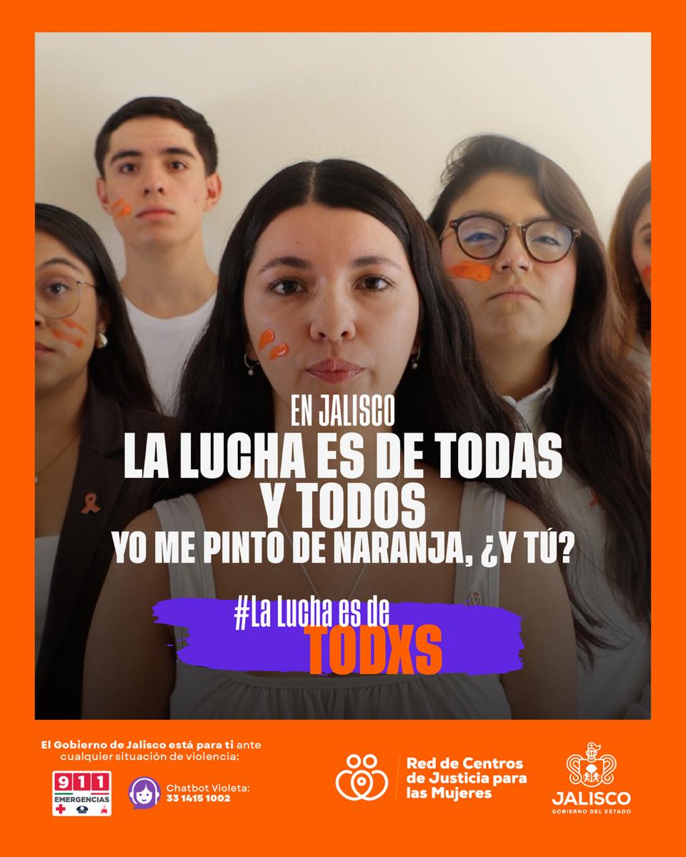 Aquí tienes una versión más cercana, clara y cálida del copy:

En Jalisco no nos quedamos calladas.
Alzamos la voz y actuamos de frente contra la violencia hacia las mujeres. 💜

Si tú o alguien que conoces necesita ayuda, acércate: nuestras puertas están abiertas 24/7.