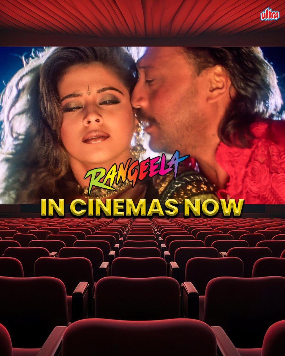 It’s showtime! Rangeela hits cinemas NOW - go feel the magic on the big screen! 🎬💛

#Rangeela #30YearsofRangeela #RangeelainCinemasAgain #Rangeelaon28thNov #UltraRewind

<a href="/AKPPL_Official/">Aamir Khan Productions</a> <a href="/UrmilaMatondkar/">Urmila Matondkar</a> <a href="/bindasbhidu/">Jackie Shroff</a> <a href="/arrahman/">A.R.Rahman</a> <a href="/RGVzoomin/">Ram Gopal Varma</a>