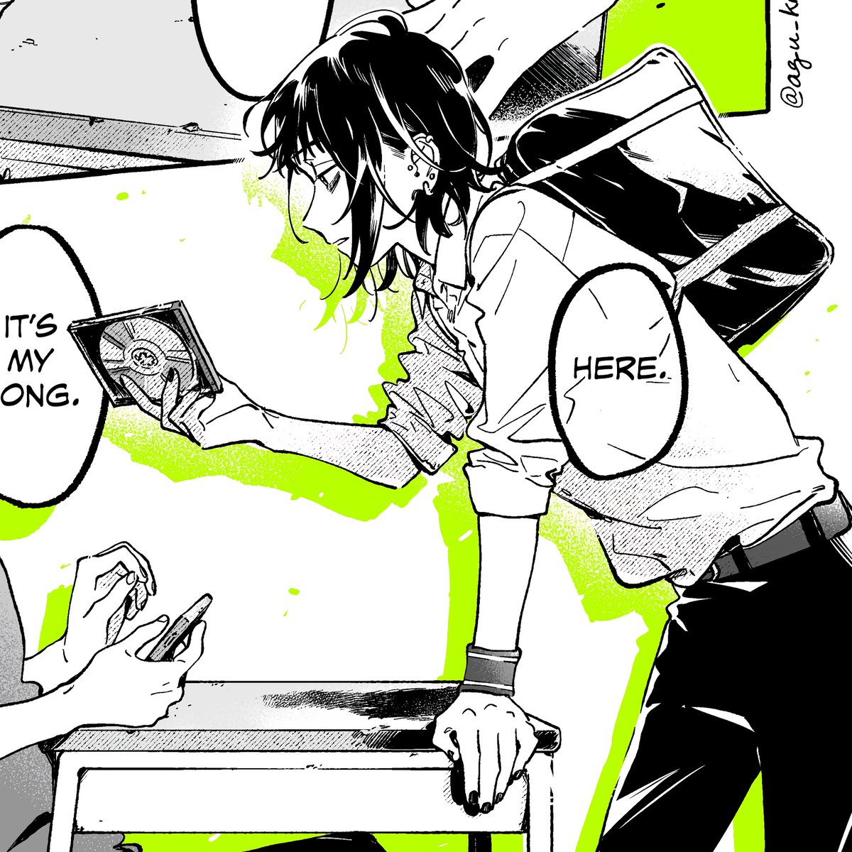 bluemitsuaya's tweet image. leaning on the table... the rolled up sleeves