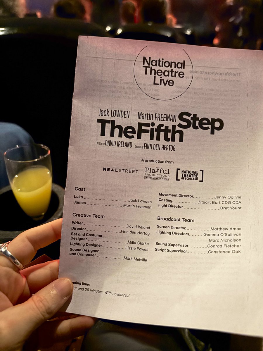 guttermancer's tweet image. Went to see #TheFifthStep in Berlin yday.
Supercute setup with flyers + free drinks. Entirely sold out.
Play was amazing, went by way too fast. Plenty laughter 🔥Great direction and Jack Lowden &amp;amp; Martin Freeman were stellar and SO immersive 🫶
Thx for the screening @NTLive