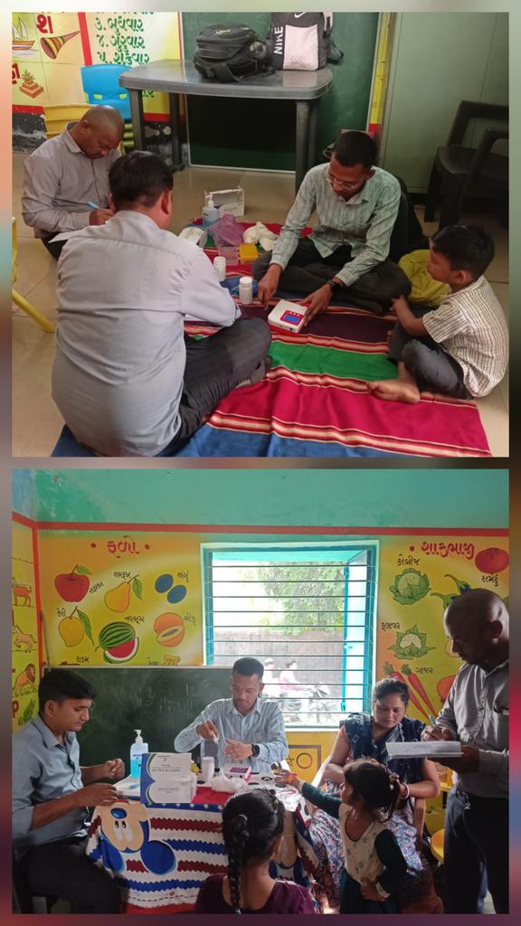🇮🇳🏥
#HEALTHCHEACKUP 
#AGANVADI 
#PHCTHAVA 
#HEALTHTEAM 
#CHIELD #care #HEMOGLOBIN #SICKLCELL #Testing 

"આજરોજ #નેત્રંગતાલુકાના #પ્રાઆકેથવાના #આયુષ્યમાનઆરોગ્યમઁદિરનેત્રંગ ના #નવીવસાહત અને #લાલમન્ટોડી #આંગણવાડી ના બાળકોની #આરોગ્યતપાસ હાથ ધરવામાં આવેલ હતી., જેમાં #HB #SICKLECELL..