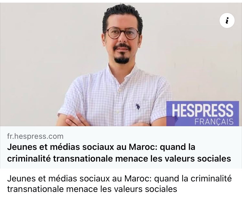 Jeunes et médias sociaux au Maroc : un vrai danger invisible . L’affaire Adam Benchekroun et « Moulinex » révèle comment exploitation et criminalité transnationale peuvent cibler nos jeunes sur les réseaux sociaux.

fr.hespress.com/451554-jeunes-…