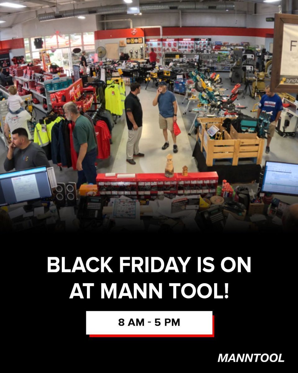 TODAY’S THE DAY! ⚙️
Stop scrolling. Start drilling. 😎
🛠️ 10% OFF the store
🪵 15% OFF lumber &amp; finishes
🎁 Doorbusters + giveaways
🎟️ FREE class with select big-ticket tools
You stuffed your belly, now it’s time to stuff your shop! 🪚💥
Deals hotter than your oven yesterday. 🔥