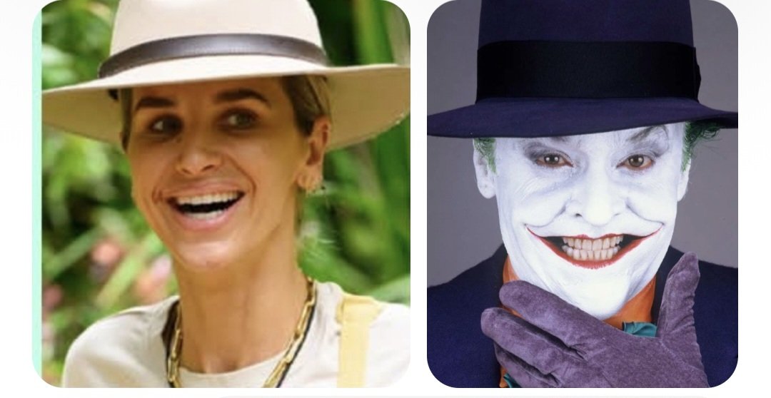 Mally_9's tweet photo. Once I saw it, its all I can see!!! #ImACeleb #ImACelebrity #imacelebrity2025 #voguewilliams #thejoker https://t.co/pAioNLwEd2