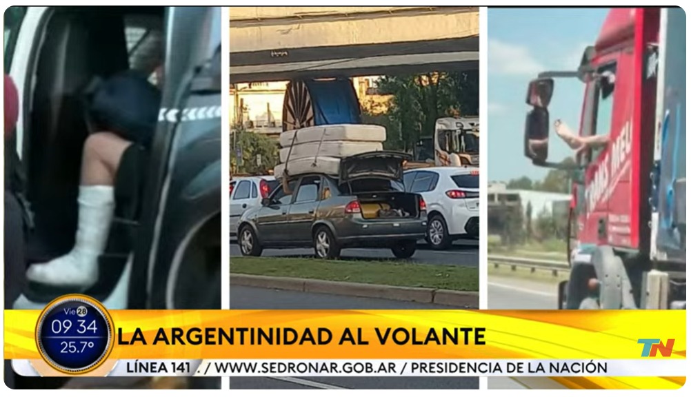 arqjog's tweet image. Maneja con 1,5 de alcohol en sangre y pierna enyesada.
Maneja agarrando 3 colchones y sin ver por luneta.
Maneja x ruta con brazo y pata refrescando x la ventana.
Sólo en Argentina.  #impresentables