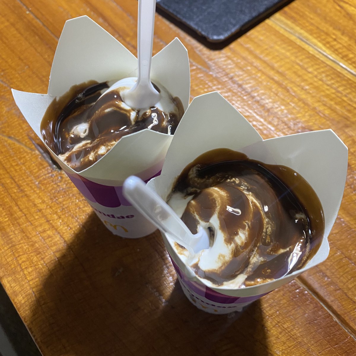 OK which faaggots designed and approved these new to-go sundae cups of mcdonald’s? if i knew beforehand mcdiabetes fudge will be served in these gay-ass cups i would have skipped these