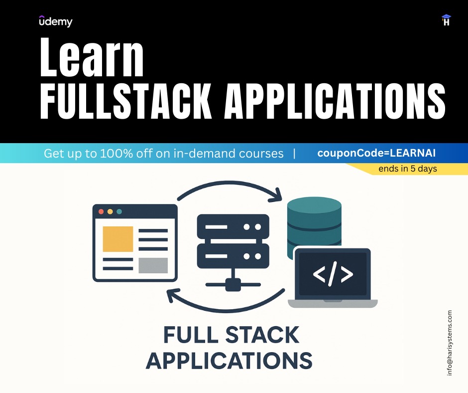 harisystems's tweet image. Full Stack developer course for Web Applications: Bootcamp
udemy.com/course/web-dev…
#fullstack #webapp #ai #blackfriday #offer #udemy #free #harisystems