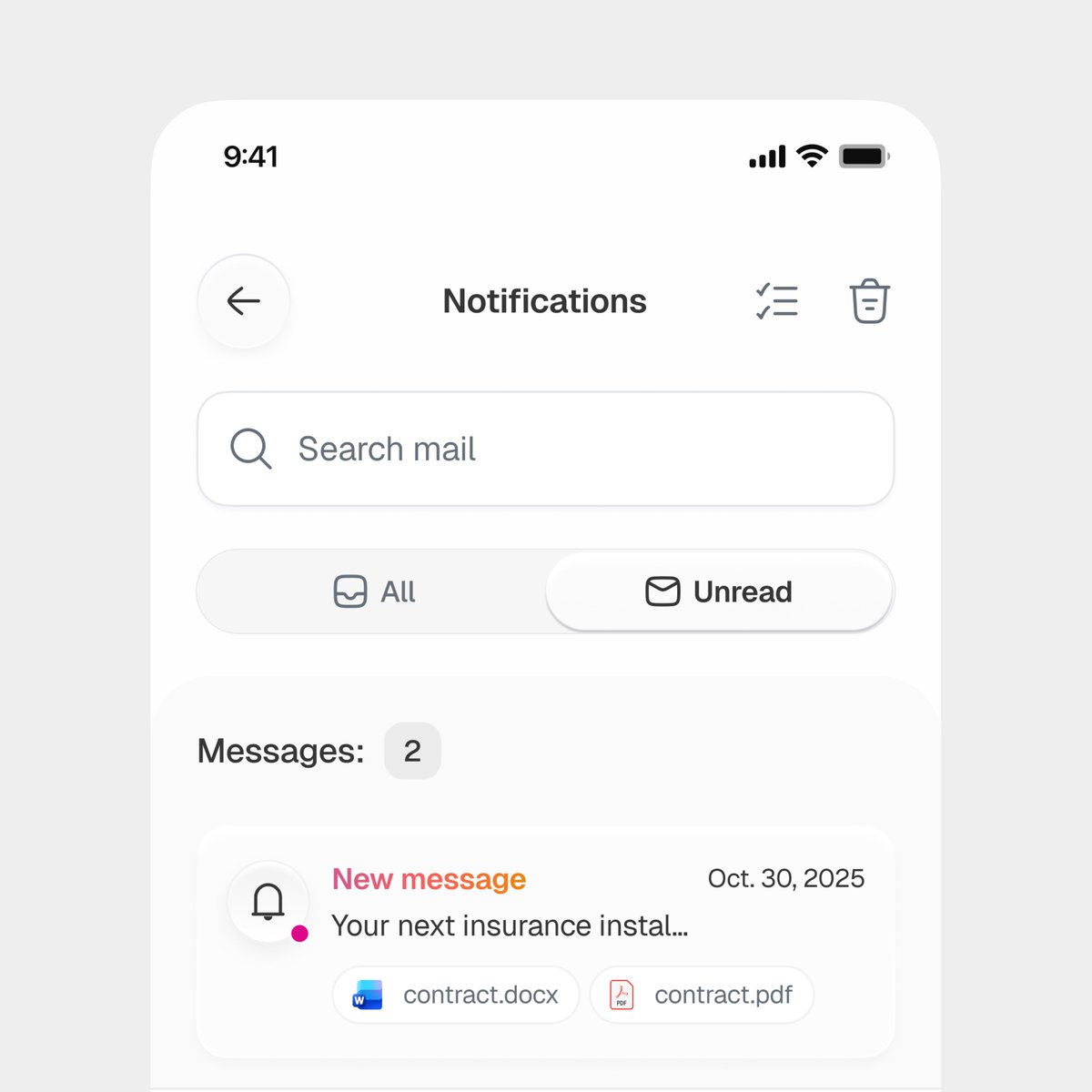 Light mode notifications for Fin4You. 🔔